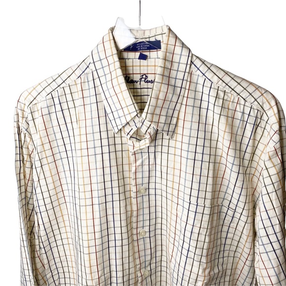 Alan Flusser Multicolor Check Plaid Button Down Large - Picture 1 of 5